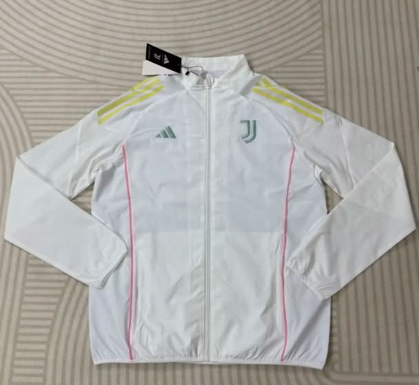 AAA(Thailand) Juventus 25/26 White Soccer Windbreaker