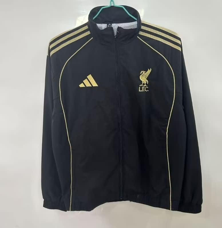 AAA(Thailand) Liverpool 25/26 Black Soccer Windbreaker