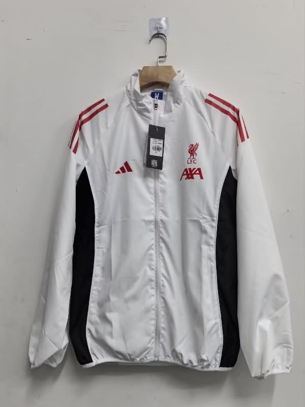 AAA(Thailand) Liverpool 25/26 White Soccer Windbreaker