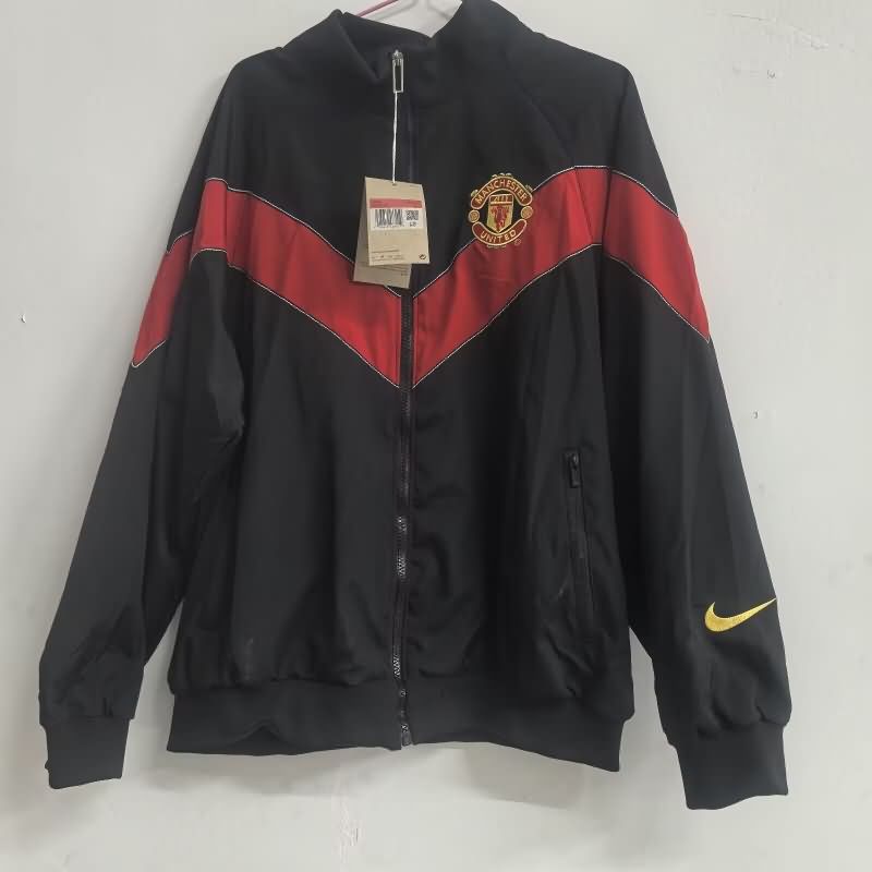 AAA(Thailand) Manchester United 25/26 Black Soccer Windbreaker