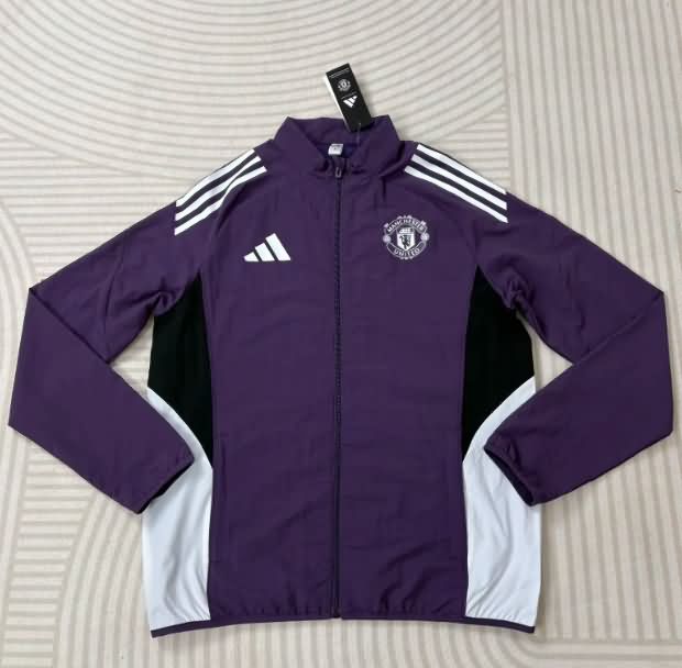 AAA(Thailand) Manchester United 25/26 Purple Soccer Windbreaker