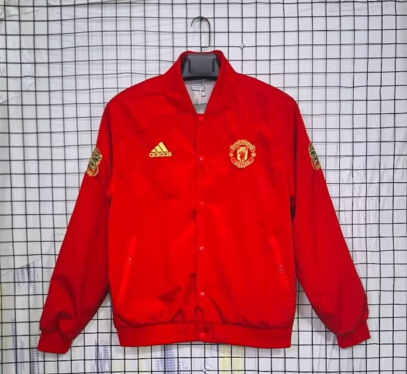 AAA(Thailand) Manchester United 25/26 Red Soccer Windbreaker 03