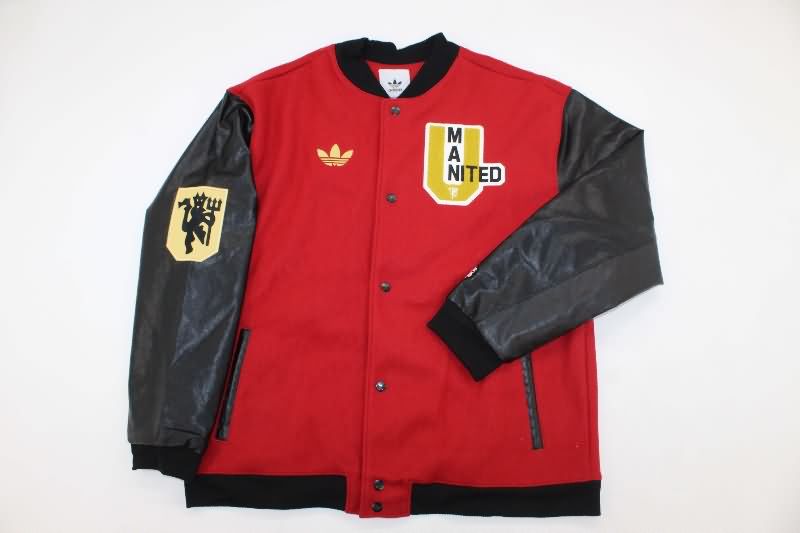 AAA(Thailand) Manchester United 25/26 Red Baseball Jacket