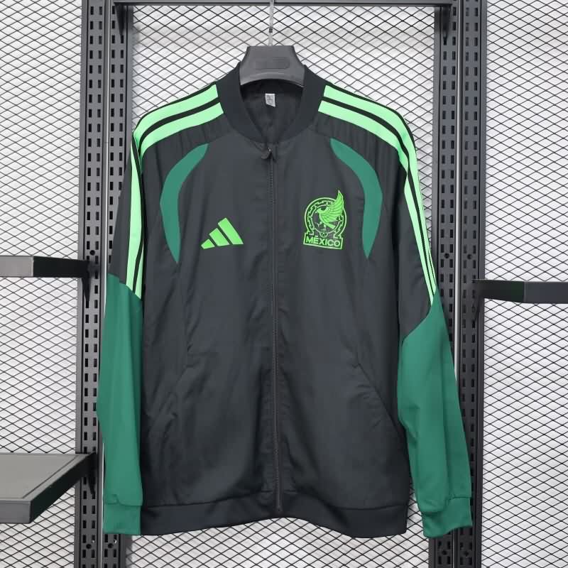 AAA(Thailand) Mexico 2025 Black Soccer Windbreaker  AAA(Thailand) Mexico 2025 Black Soccer Windbreaker