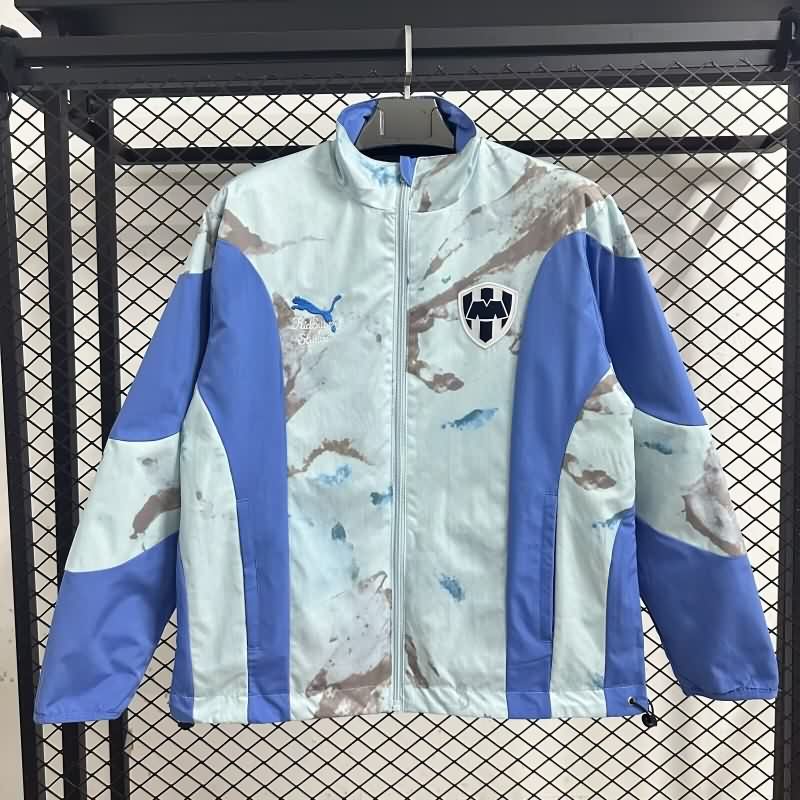 AAA(Thailand) Monterrey 25/26 Blue White Reversible Soccer Windbreaker