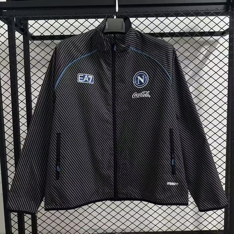 AAA(Thailand) Napoli 25/26 Black Soccer Windbreaker