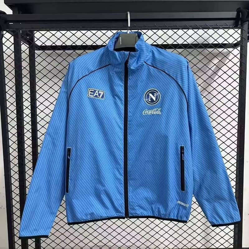 AAA(Thailand) Napoli 25/26 Blue Soccer Windbreaker