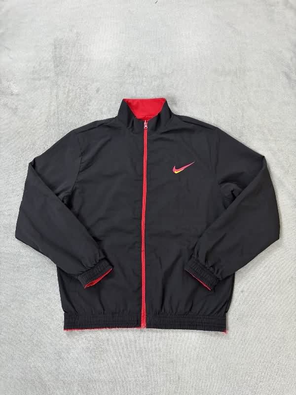 AAA(Thailand) Nike 2025 Black Red Reversible Soccer Windbreaker