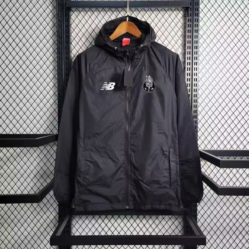 AAA(Thailand) Porto 25/26 Black Soccer Windbreaker