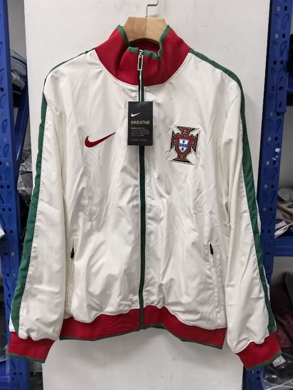 AAA(Thailand) Portugal 2025 White Soccer Windbreaker 02