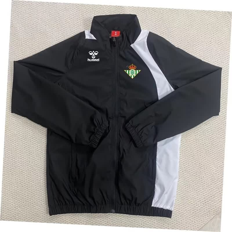 AAA(Thailand) Real Betis 25/26 Black Soccer Windbreaker 02