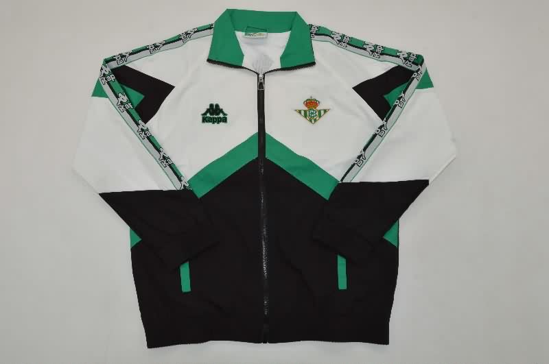 AAA(Thailand) Real Betis 25/26 White Black Soccer Windbreaker 02  AAA(Thailand) Real Betis 25/26 White Black Soccer Windbreaker 02