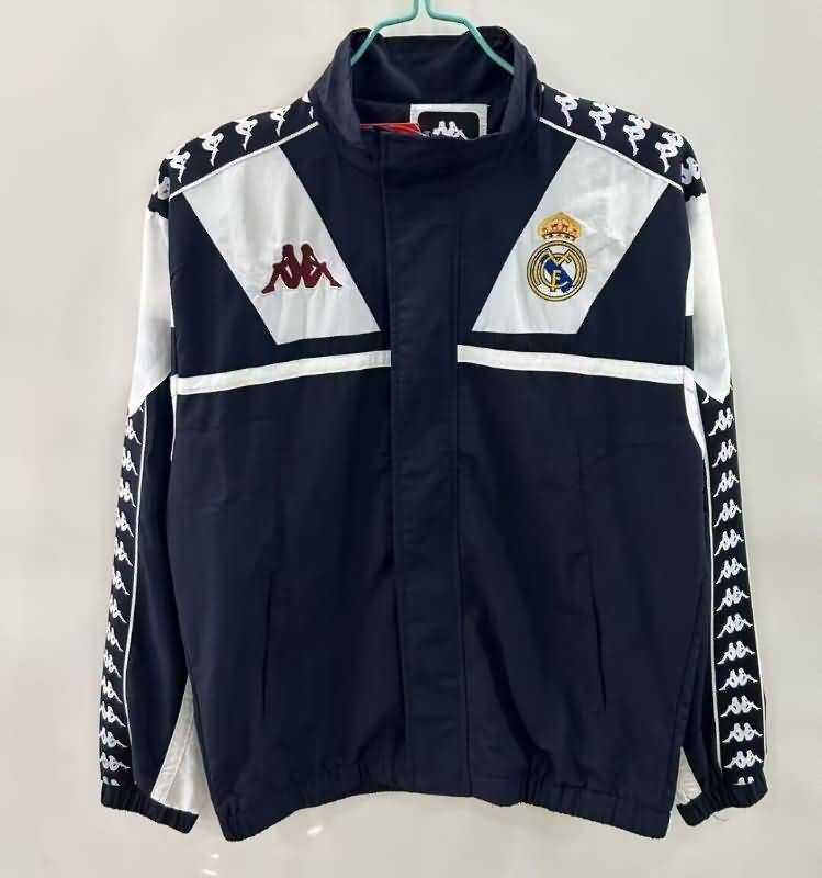AAA(Thailand) Real Madrid 25/26 Dark Blue Soccer Windbreaker 02