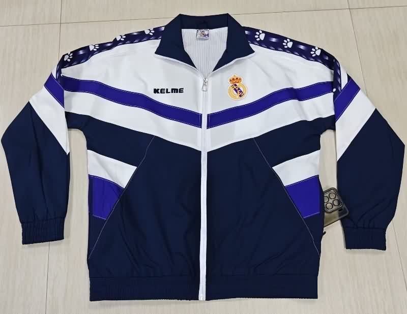 AAA(Thailand) Real Madrid 25/26 Dark Blue Soccer Windbreaker 03  AAA(Thailand) Real Madrid 25/26 Dark Blue Soccer Windbreaker 03