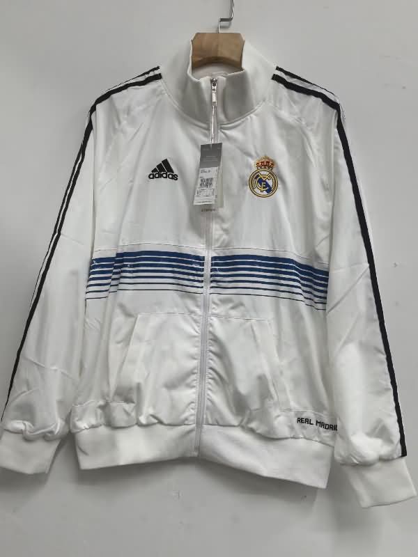 AAA(Thailand) Real Madrid 25/26 White Soccer Windbreaker 02