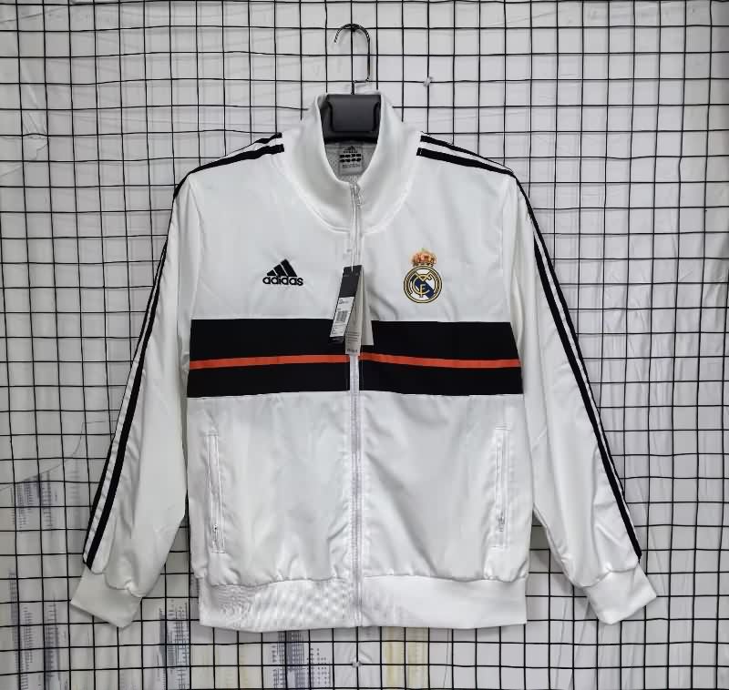 AAA(Thailand) Real Madrid 25/26 White Soccer Windbreaker 05