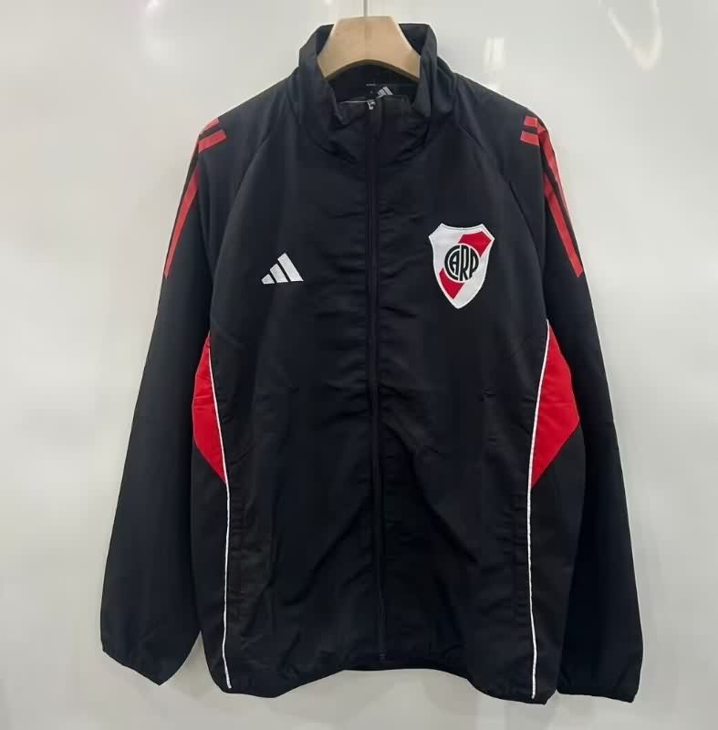 AAA(Thailand) River Plate 2026 Black Soccer Windbreaker