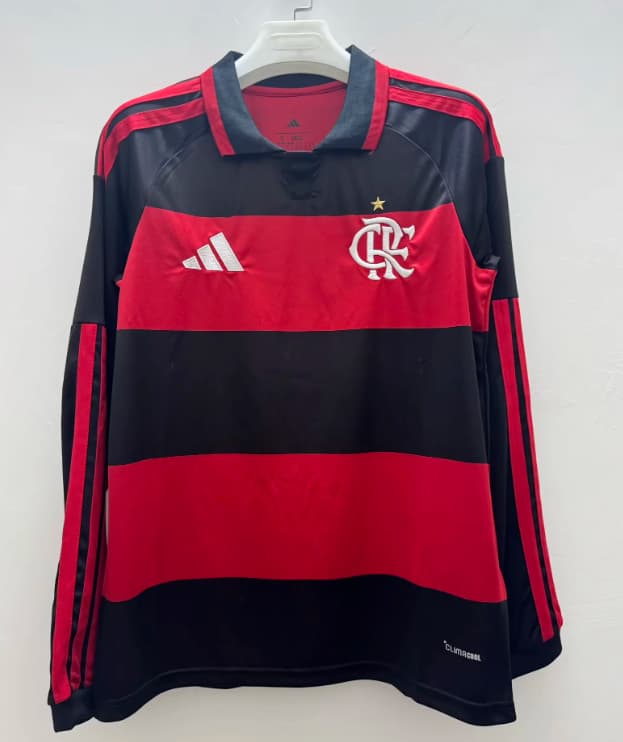AAA(Thailand) Flamengo 2026 Home Long Sleeve Soccer Jersey