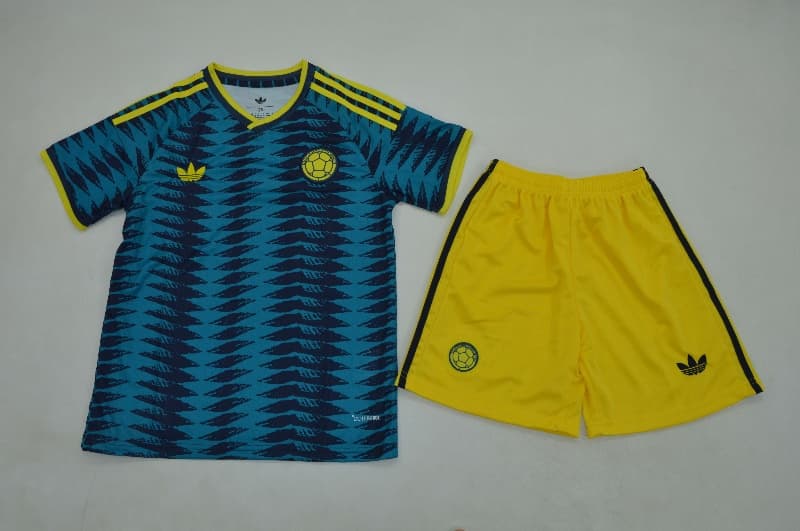 Colombia 2026 Kids World Cup Away Soccer Jersey And Shorts