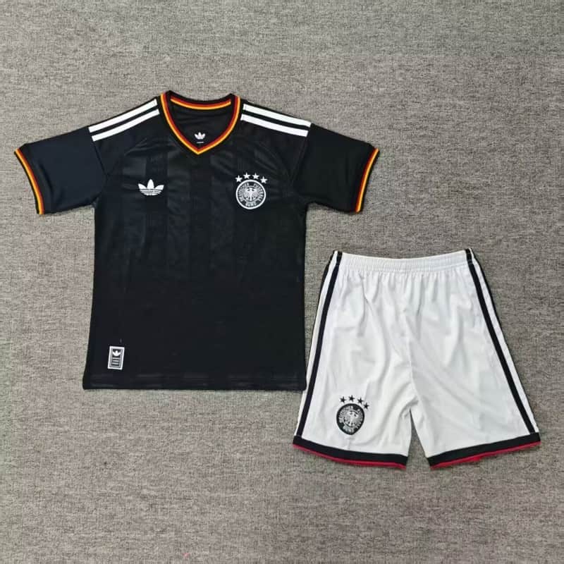 Germany 2026 Kids Black Soccer Jersey And Shorts