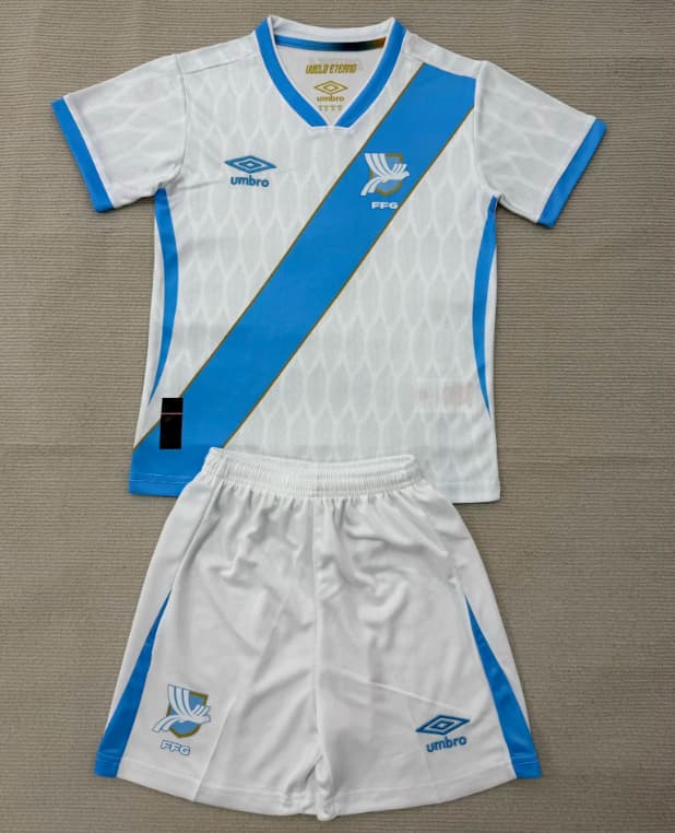 Guatemala 2026 Kids Home Soccer Jersey And Shorts