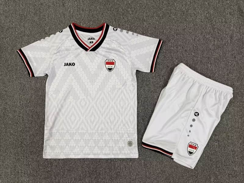 Iraq 2026 Kids Home Soccer Jersey And Shorts Iraq 2026 Kids Home Soccer Jersey And Shorts
