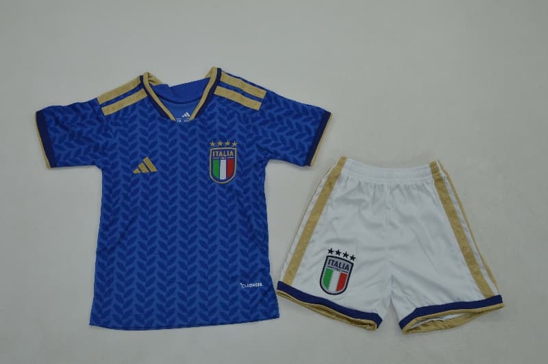 Italy 2026 Kids Home Soccer Jersey And Shorts (Player)