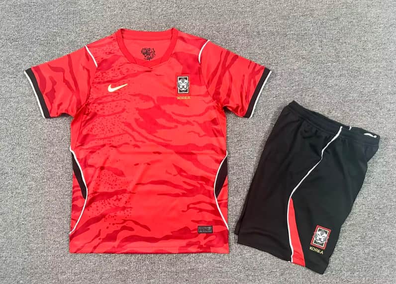 Korea 2026 Kids World Cup Home Soccer Jersey And Shorts