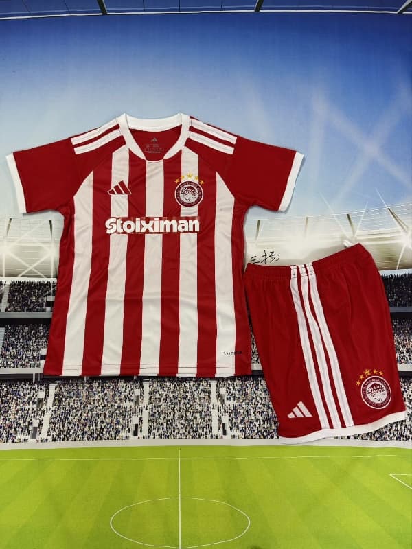 Olympiacos 26/27 Kids Home Soccer Jersey And Shorts Olympiacos 26/27 Kids Home Soccer Jersey And Shorts