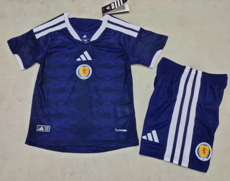 Scotland 2026 Kids Home Soccer Jersey And Shorts (Player)