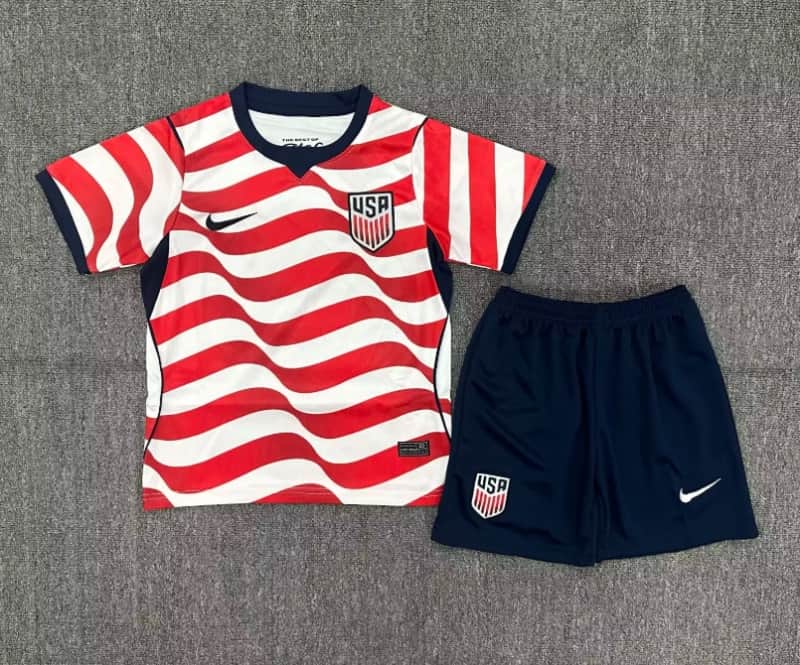 USA 2026 Kids Home Soccer Jersey And Shorts