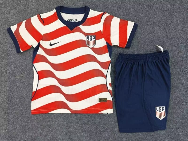 USA 2026 Kids World Cup Home Soccer Jersey And Shorts (Player)