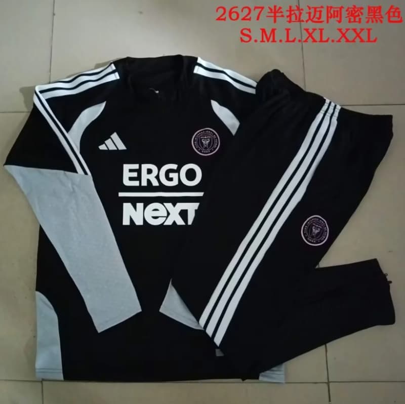 AAA(Thailand) Inter Miami 2026 Black Soccer Tracksuit 02