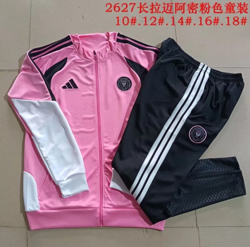 Inter Miami 2026 Kids Pink Soccer Tracksuit