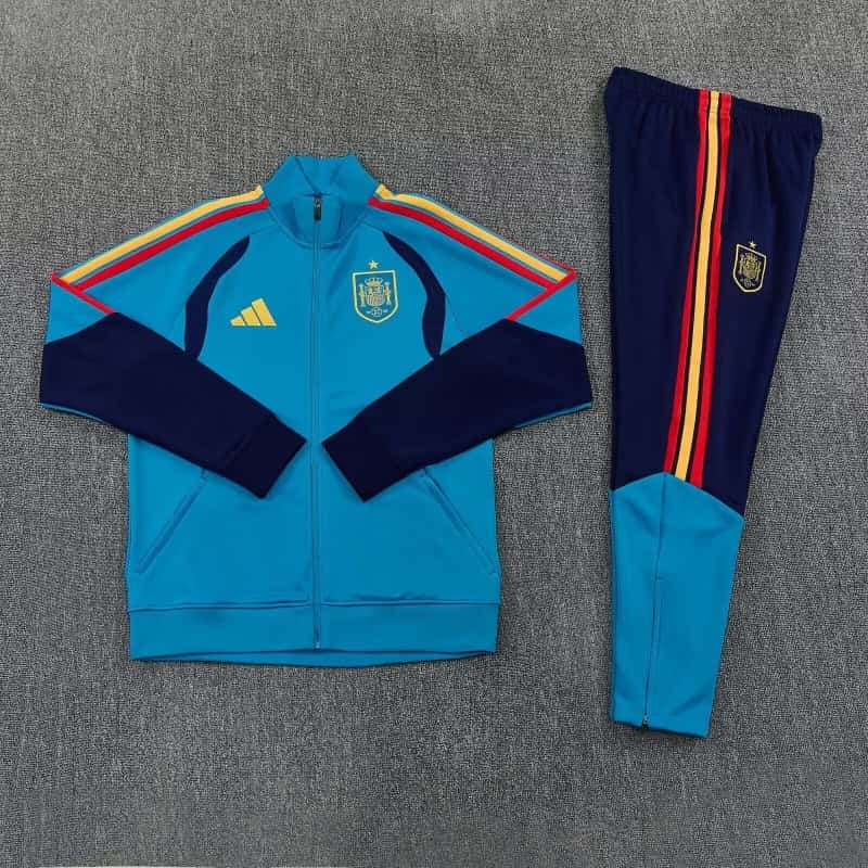 AAA(Thailand) Spain 2026 Blue Soccer Tracksuit 03