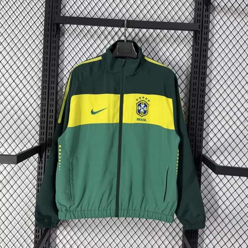 AAA(Thailand) Brazil 2026 Green Soccer Windbreaker