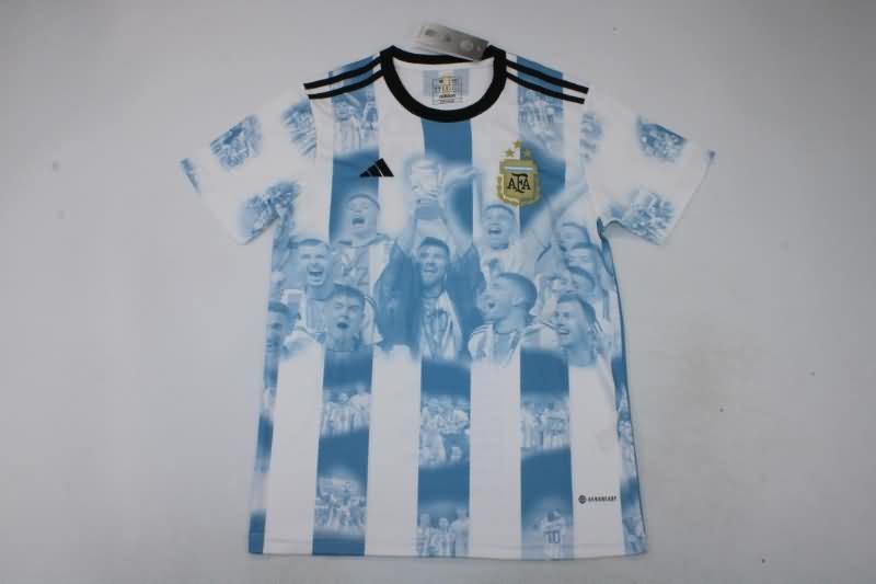 AAA(Thailand) Argentina 2022 World Cup Champion 3 Stars Soccer Jersey
