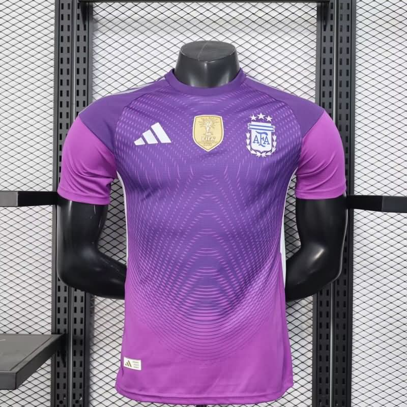 AAA(Thailand) Argentina 2025 Goalkeeper Purple Soccer Jersey (Player)