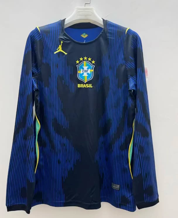 AAA(Thailand) Brazil 2026 Away Long Sleeve Soccer Jersey