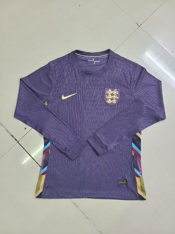 AAA(Thailand) England 2024 Away Long Sleeve Soccer Jersey (Player)