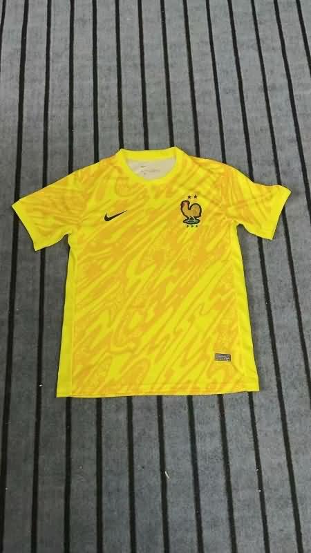 AAA(Thailand) France 2024 Goalkeeper Yellow Soccer Jersey