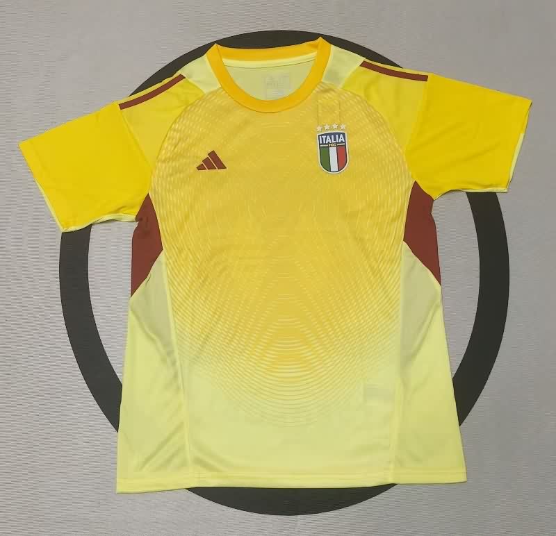 AAA(Thailand) Italy 25/26 Goalkeeper Yellow Soccer Jersey