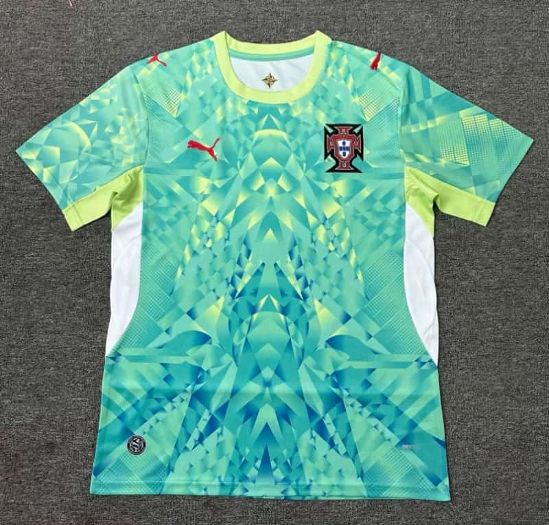 AAA(Thailand) Portugal 2026 Goalkeeper Green Soccer Jersey