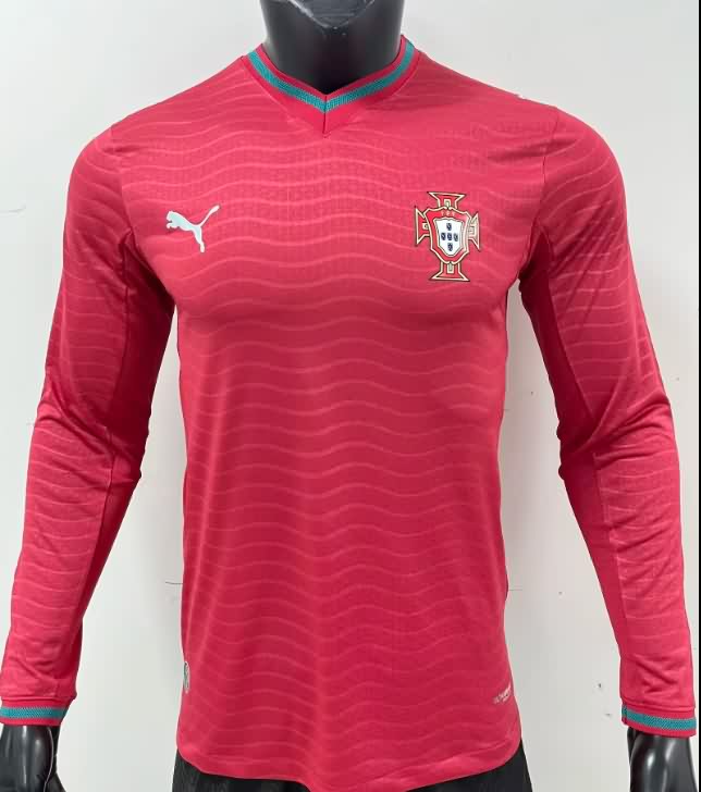 AAA(Thailand) Portugal 2026 World Cup Home Long Sleeve Soccer Jersey (Player)