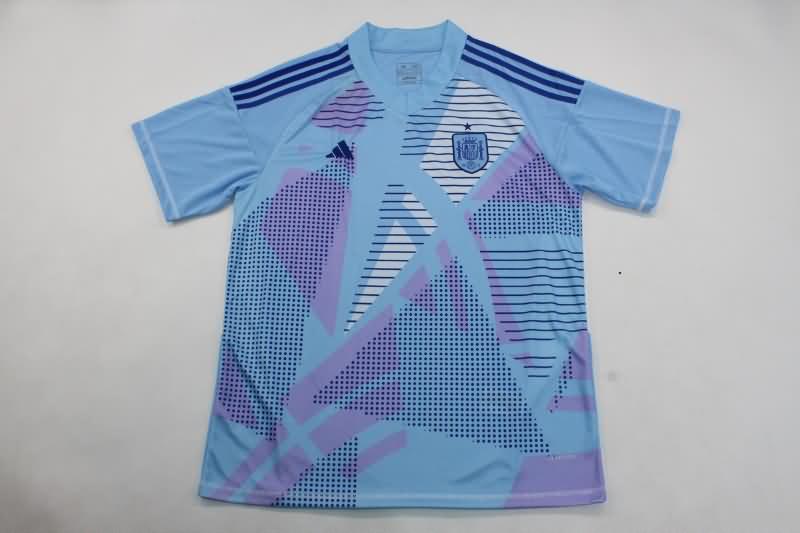 AAA(Thailand) Spain 2024 Goalkeeper Blue Soccer Jersey