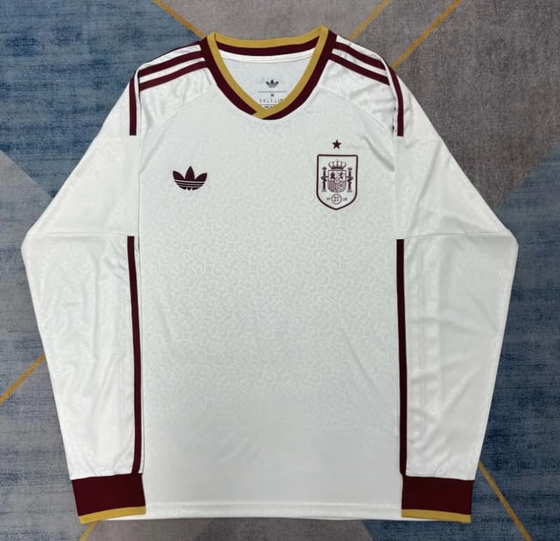 AAA(Thailand) Spain 2026 World Cup Away Long Sleeve Soccer Jersey