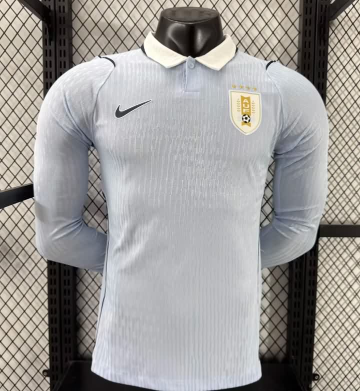 AAA(Thailand) Uruguay 2026 World Cup Home Long Sleeve Soccer Jersey (Player)