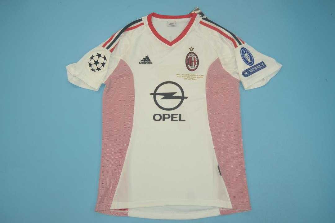 AAA(Thailand) AC Milan 2002/03 Away Final Retro Soccer Jersey