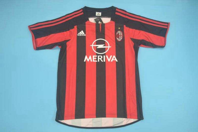 AAA(Thailand) AC Milan 2003/04 Home Retro Soccer Jersey