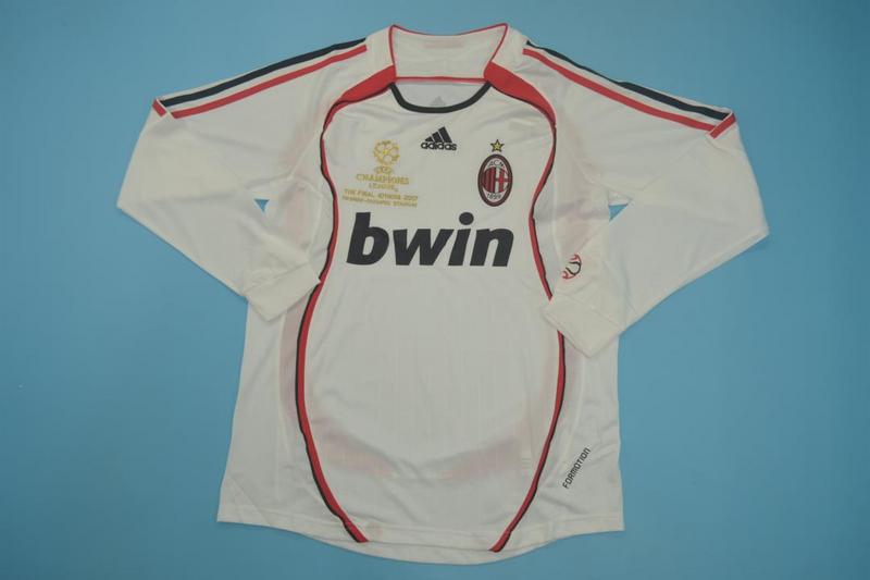 AAA(Thailand) AC Milan 2006/07 Away Retro Long Soccer Jersey